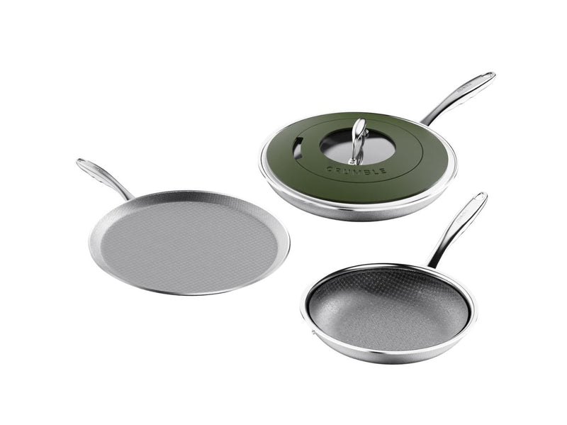 Hybrid Stainless Steel Flip & Fry Set