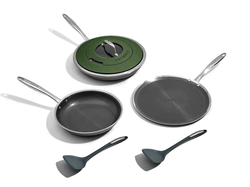 Hybrid Non-Stick Flip & Fry Set (6-Piece)