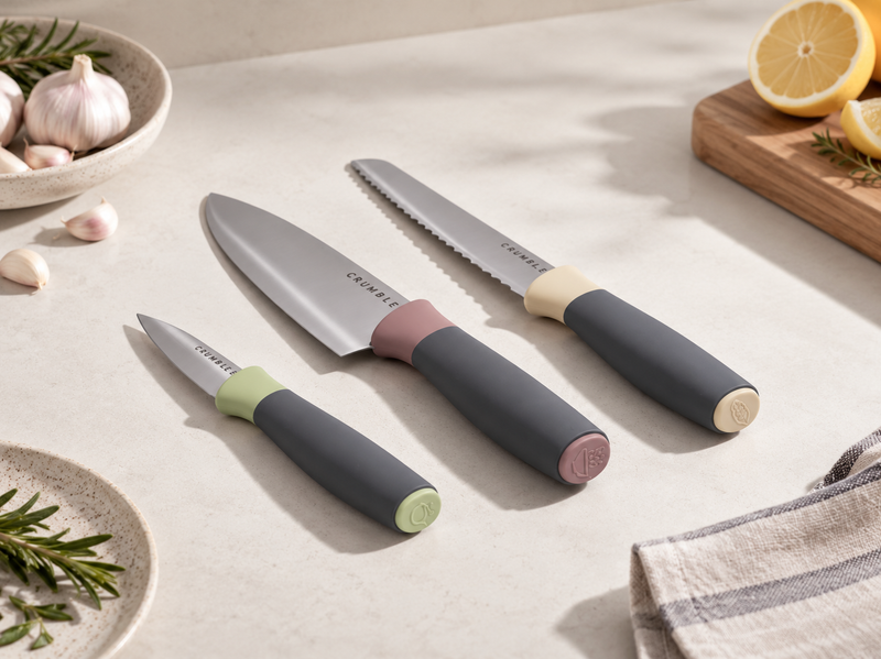 3pc Easy Knife Set