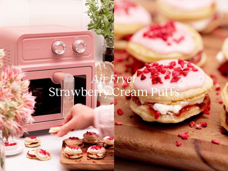 Air Fryer Strawberry Cream Puffs