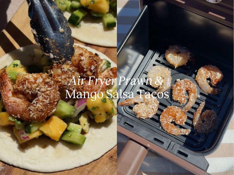 Air Fryer Prawn & Mango Salsa Tacos