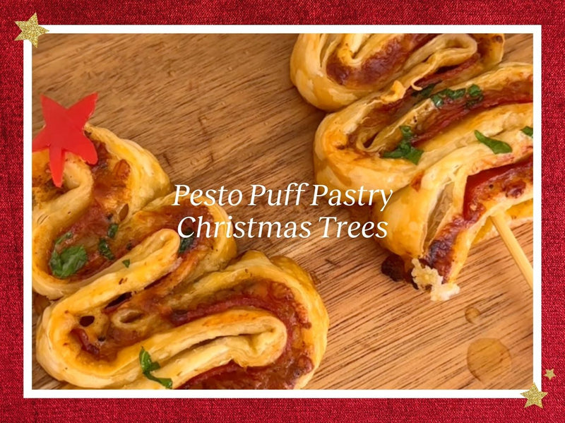 Pesto Puff Pastry Christmas Trees