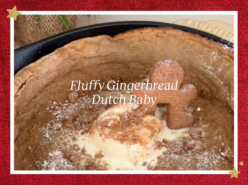 Fluffy Holiday Gingerbread Dutch Baby