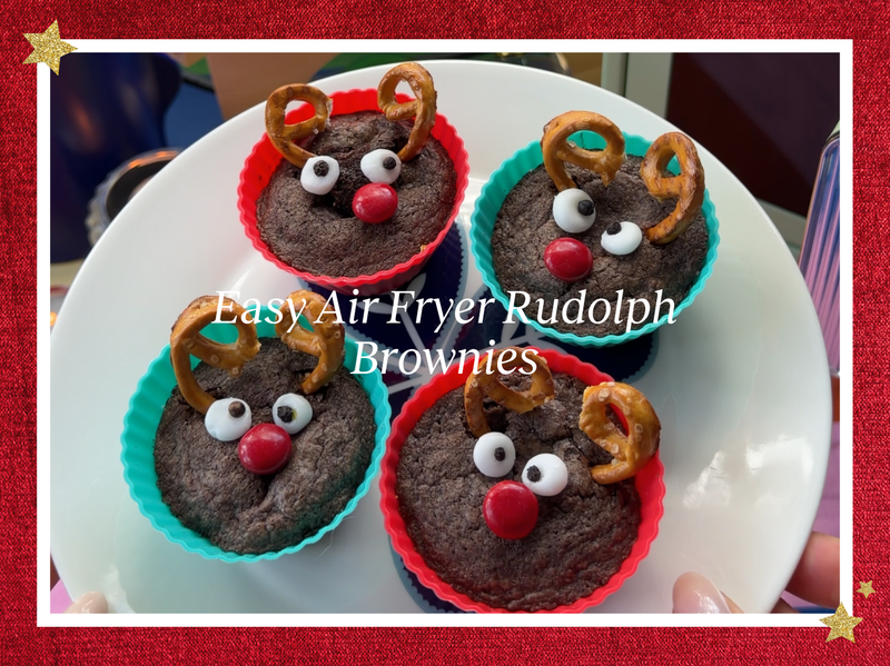 Easy Air Fryer Rudolph Brownies