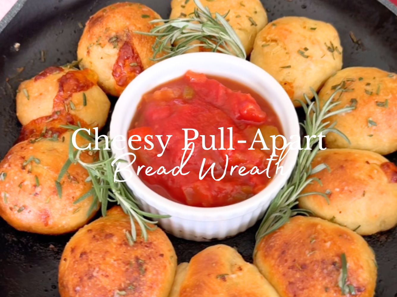 Cheesy Pull-Apart Bread Wreath