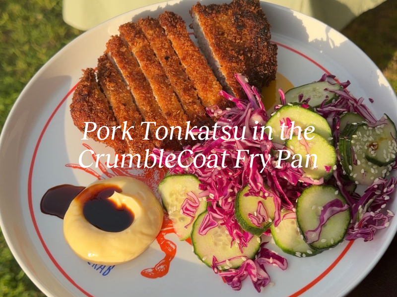 Crispy Pork Tonkatsu in the CrumbleCoat Fry Pan