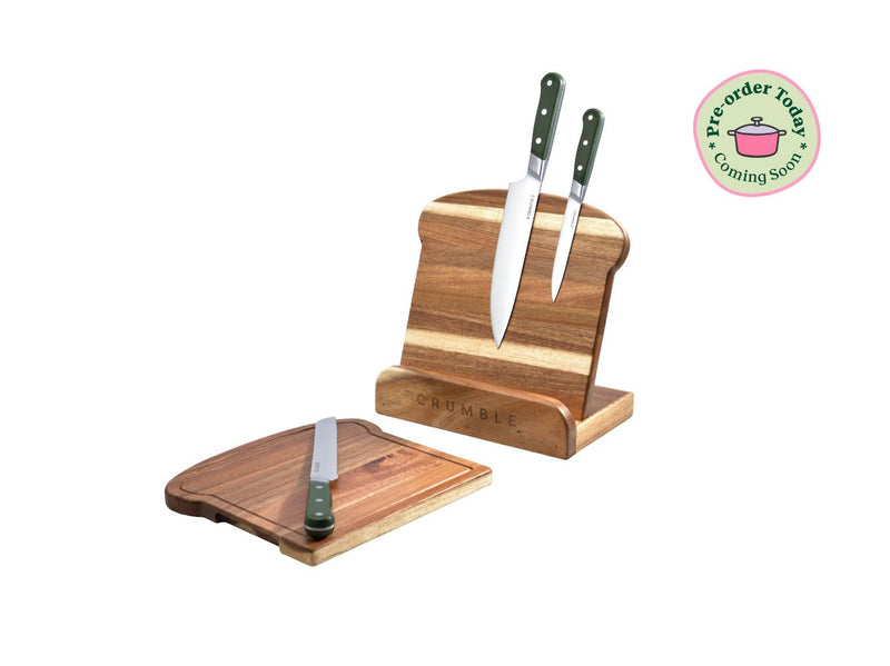 Wood Knife Block and Chopping Board
