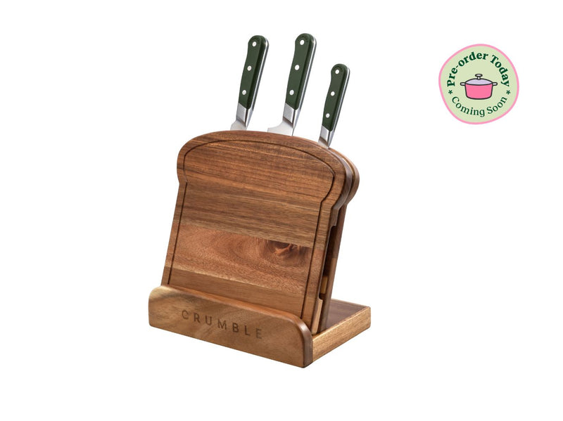 Wood Knife Block and Chopping Board