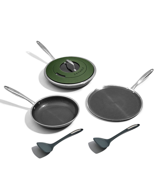 Hybrid Non-Stick Flip & Fry Set (6-Piece)