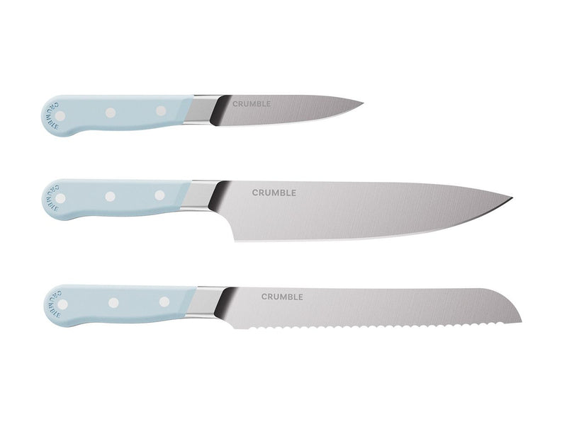 3Piece Essential Knife Set Crumble Cookware