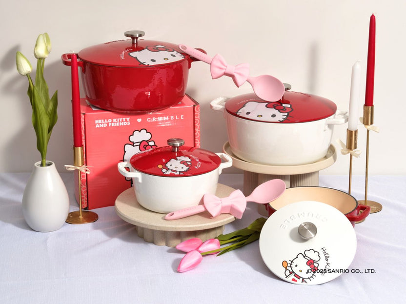 Limited Edition Hello Kitty 26cm Round Dutch Oven | Crumble Cookware