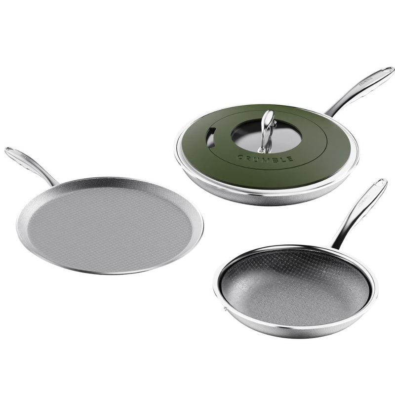 Hybrid Stainless Steel Flip & Fry Set