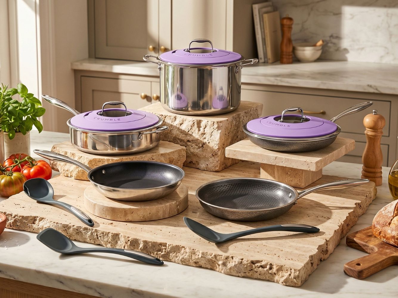 Crumble Hybrid Non-Stick Family Set cookware