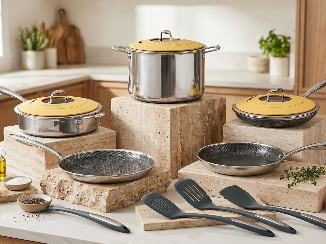 Hybrid Non-Stick Family Set arranged for everyday family cooking