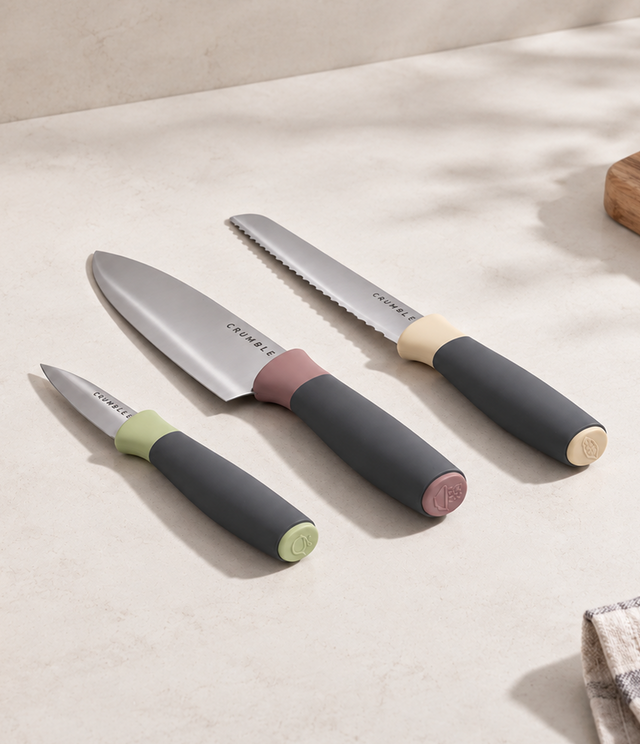 3pc Easy Knife Set