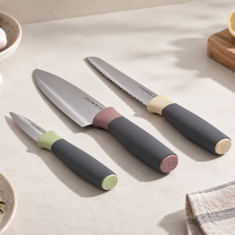 3pc Easy Knife Set