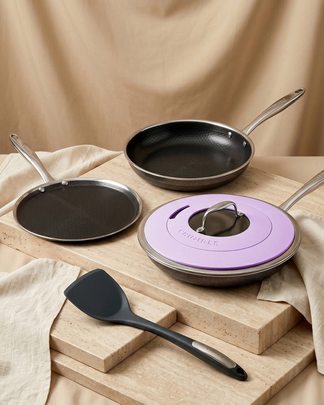 Hybrid Non-Stick Flip & Fry Set (6-Piece)